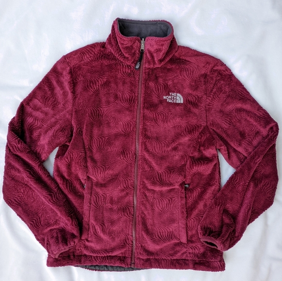 North Face Zip-Up plush soft high-pile fleece jacket with design - Picture 1 of 10